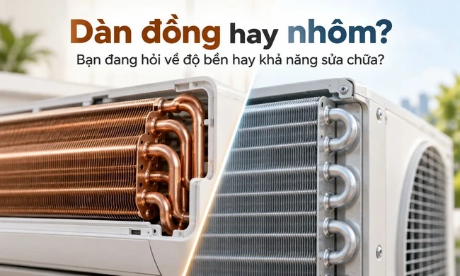 “Dàn đồng hay nhôm?” — bạn đang muốn biết độ bền hay khả năng sửa chữa?