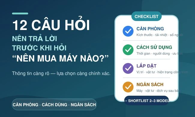 Checklist 12 câu nên trả lời trước khi hỏi “nên mua máy nào?”