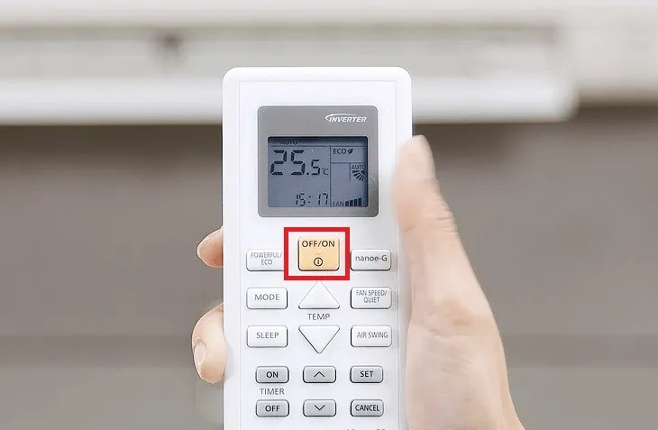Cách bật điều hoà chế độ nóng panasonic