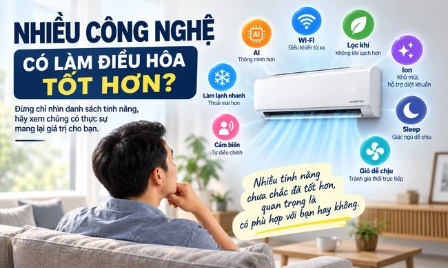 Nhiều công nghệ có làm điều hòa tốt hơn?