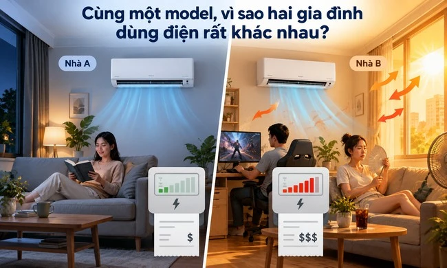 Cùng một model, vì sao hai gia đình dùng điện rất khác nhau?