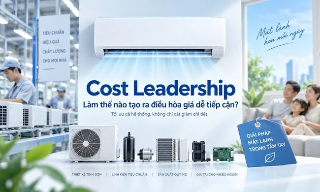 Cost Leadership: làm thế nào tạo ra điều hòa giá dễ tiếp cận?