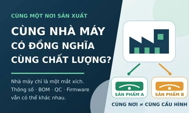 Cùng nhà máy có đồng nghĩa cùng chất lượng?