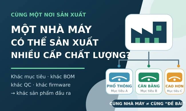 Một nhà máy có thể sản xuất nhiều cấp chất lượng không?