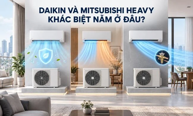 Daikin và Mitsubishi Heavy: khác biệt nằm ở đâu khi cùng mức công suất?