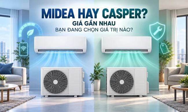 Midea và Casper: giá gần nhau nhưng người mua đang chọn hai đề xuất giá trị nào?