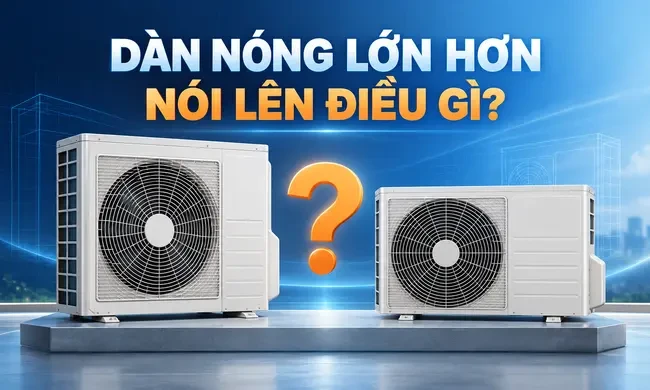 Dàn nóng MHI 10YZP lớn hơn Daikin FTKB25 nói lên điều gì?