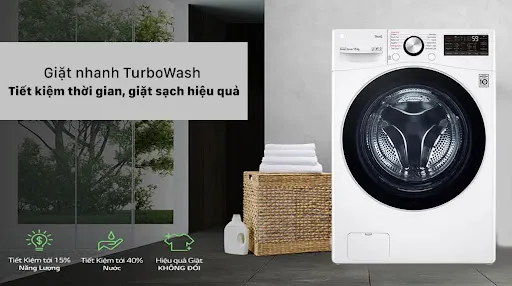 TurboWash™ – Giặt nhanh nhưng vẫn sạch sâu, tiết kiệm điện nước