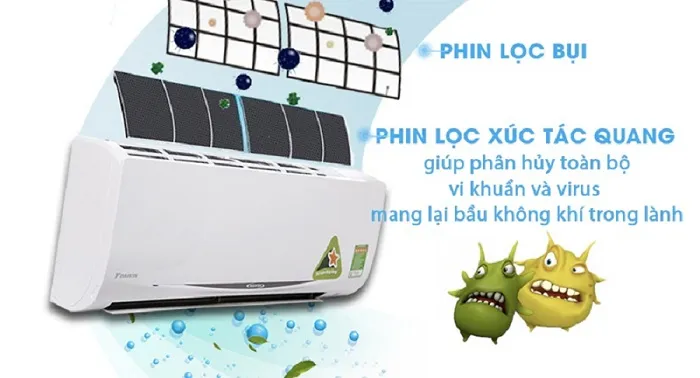 Bộ lọc Apatit Titan giúp lọc sạch không khí, khử mùi và diệt khuẩn