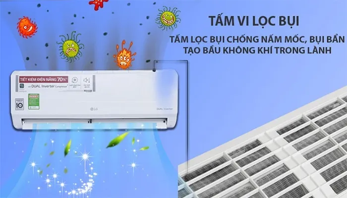 Bộ lọc kháng khuẩn, khử mùi tối ưu