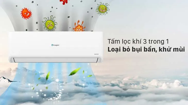 Bộ lọc không khí tích hợp 3 chức năng trong một