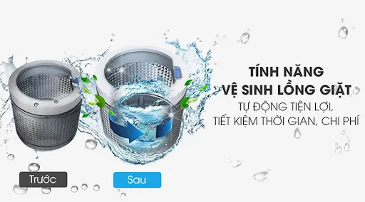 Giữ lồng giặt luôn sạch sẽ với chế độ tự vệ sinh