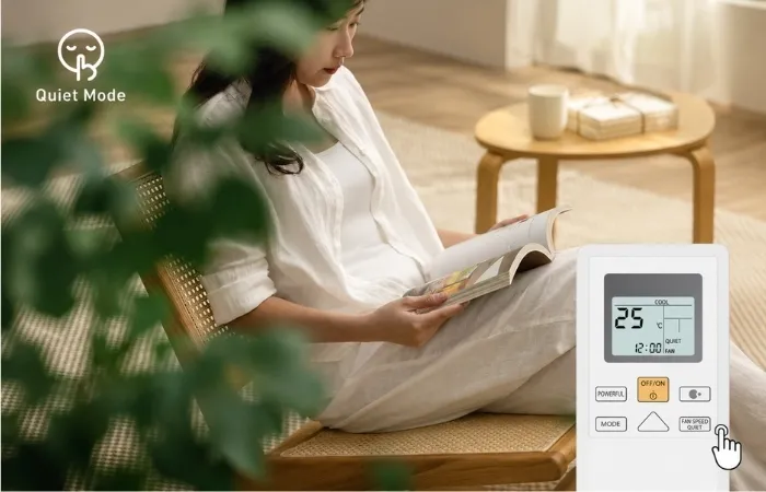 Chế độ yên tĩnh Quite trên điều hoà Panasonic