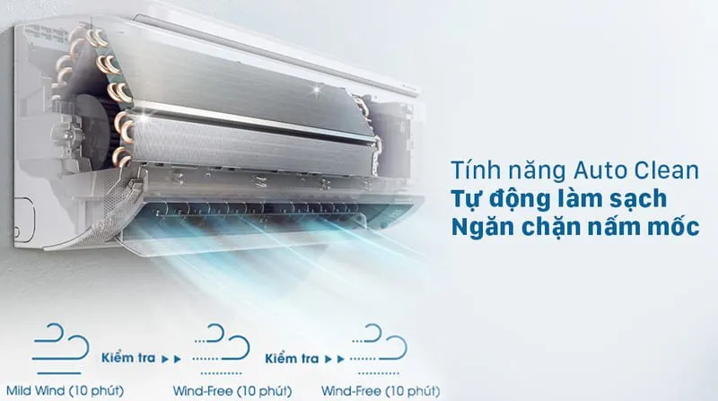Chức năng tự làm sạch dàn lạnh thông minh