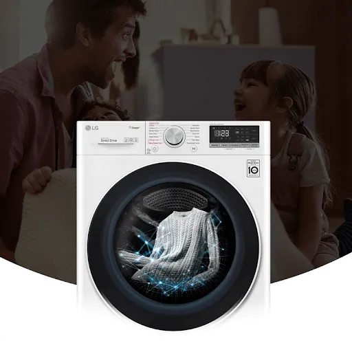 Công nghệ hơi nước LG Steam™ – Loại bỏ 99,9% dị ứng