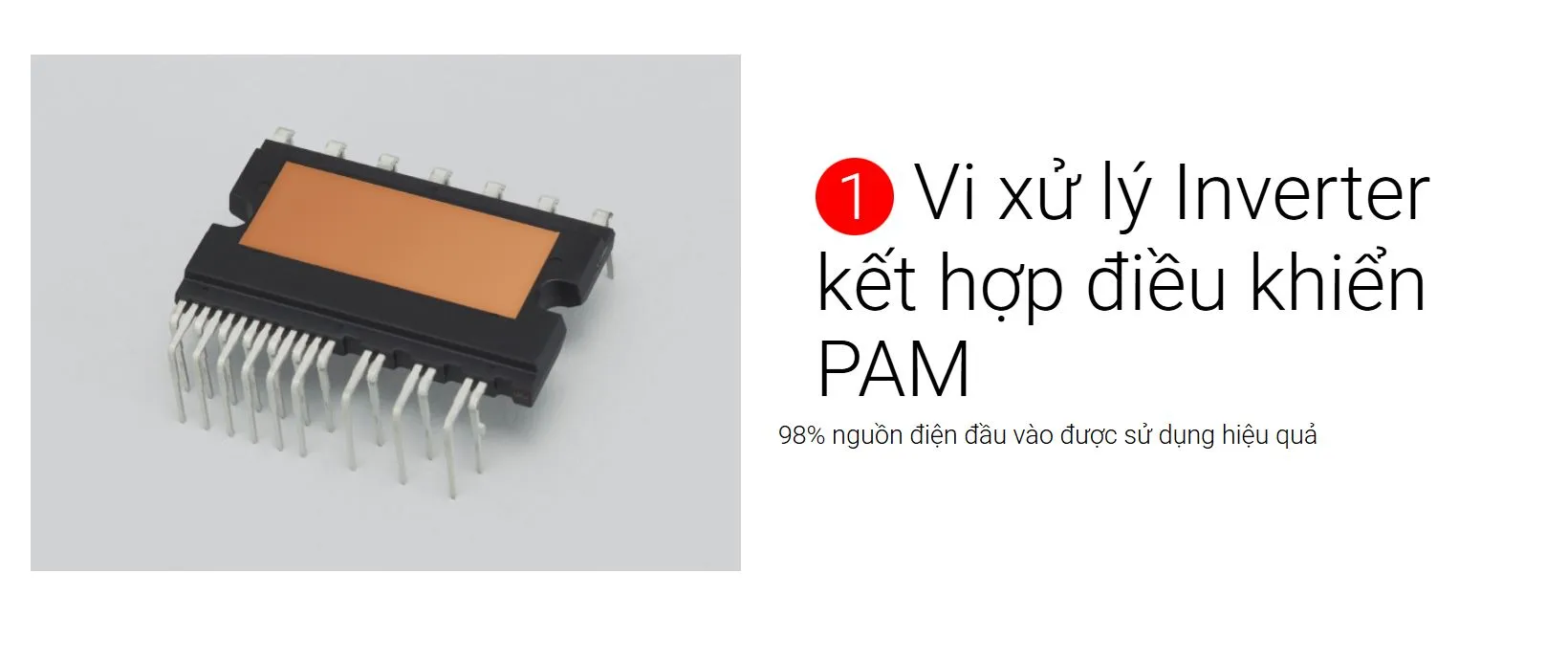 Công nghệ PAM Inverter tiết kiệm điện tối ưu