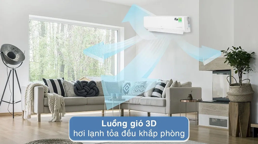 Cửa gió thiết kế rộng – Hơi lạnh lan tỏa khắp phòng
