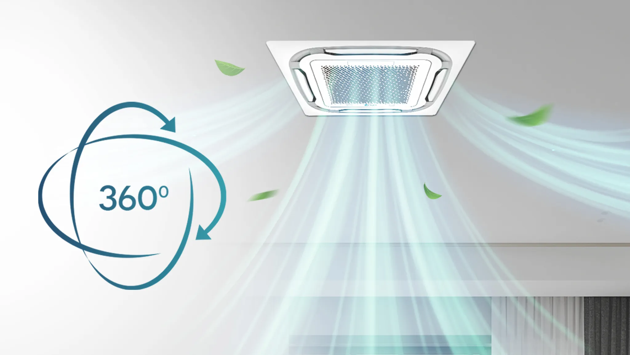 Cung cấp khí tươi 360 độ cho không khí trong lành