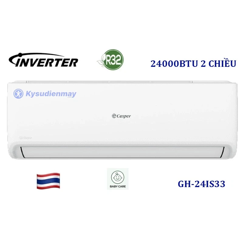Điều Hòa Casper 24000BTU 2 Chiều Inverter GH-24IS33