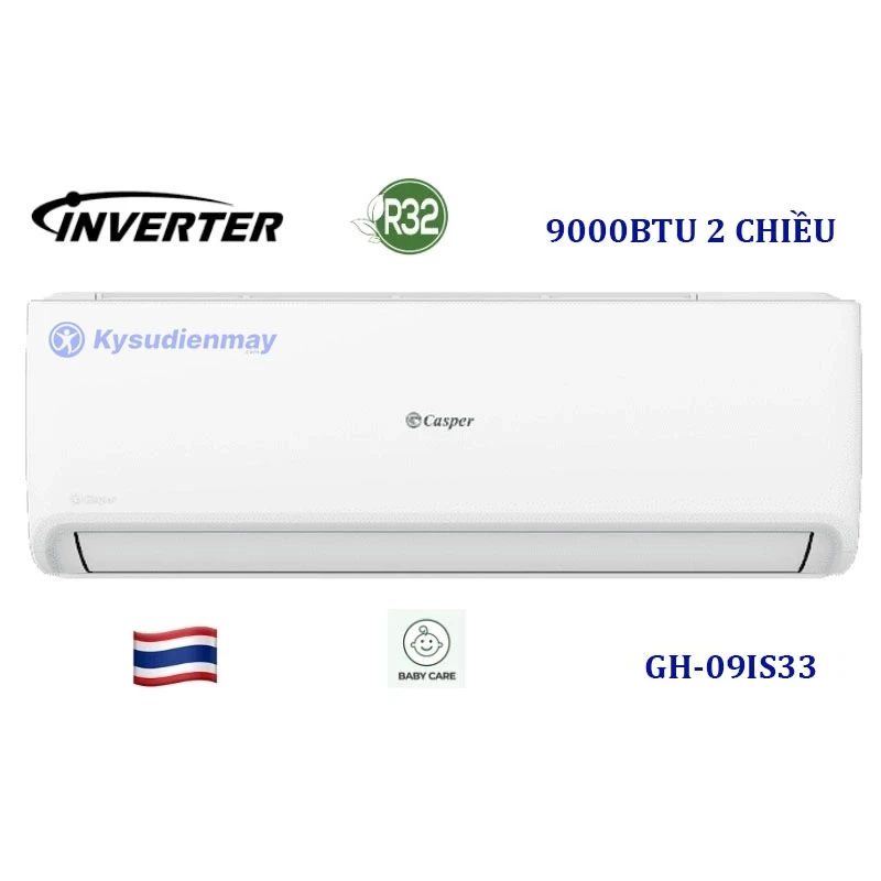 Điều Hòa Casper 9000BTU 2 Chiều Inverter GH-09IS33