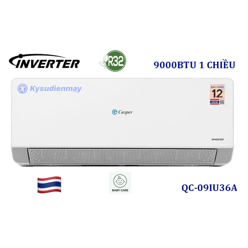 Điều Hòa Casper 9000BTU 1 Chiều Inverter QC-09IU36A