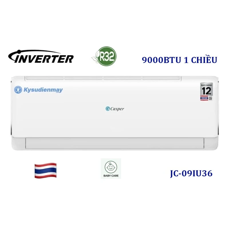 Điều Hòa Casper 9000BTU 1 Chiều Inverter JC-09IU36