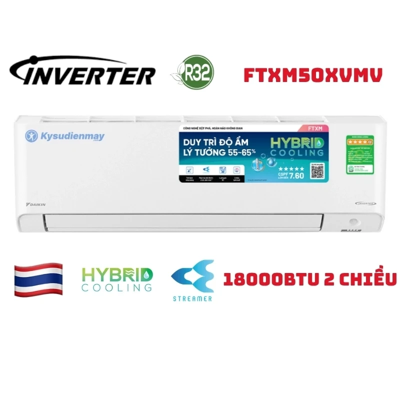 Điều Hoà Daikin 18000BTU 2 Chiều Inverter Cao Cấp FTXM50XVMV