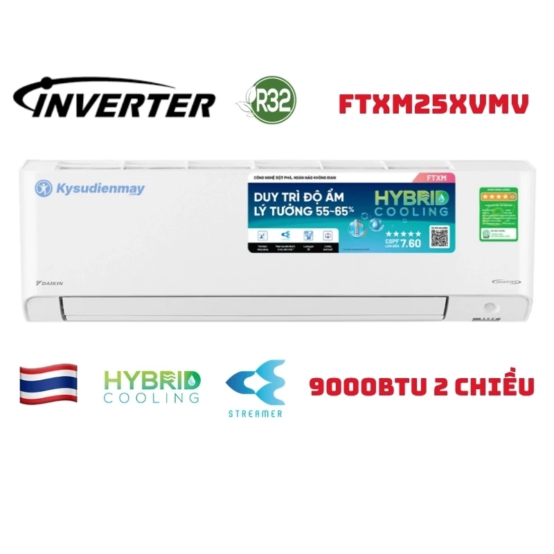 Điều Hòa Daikin 9000BTU 2 Chiều Inverter Cao Cấp FTXM25XVMV