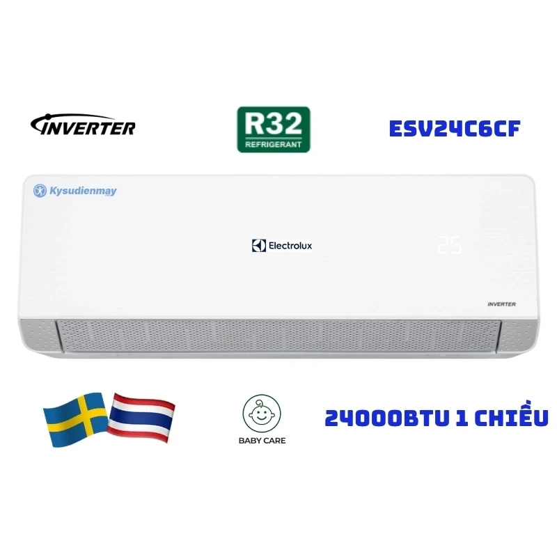 Điều Hoà Electrolux 24000BTU 1 Chiều Inverter ESV24C6CF3
