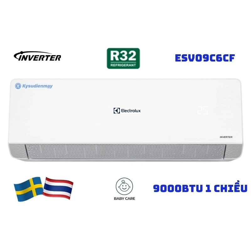 Điều Hoà Electrolux 9000BTU 1 Chiều Inverter ESV09C6CF