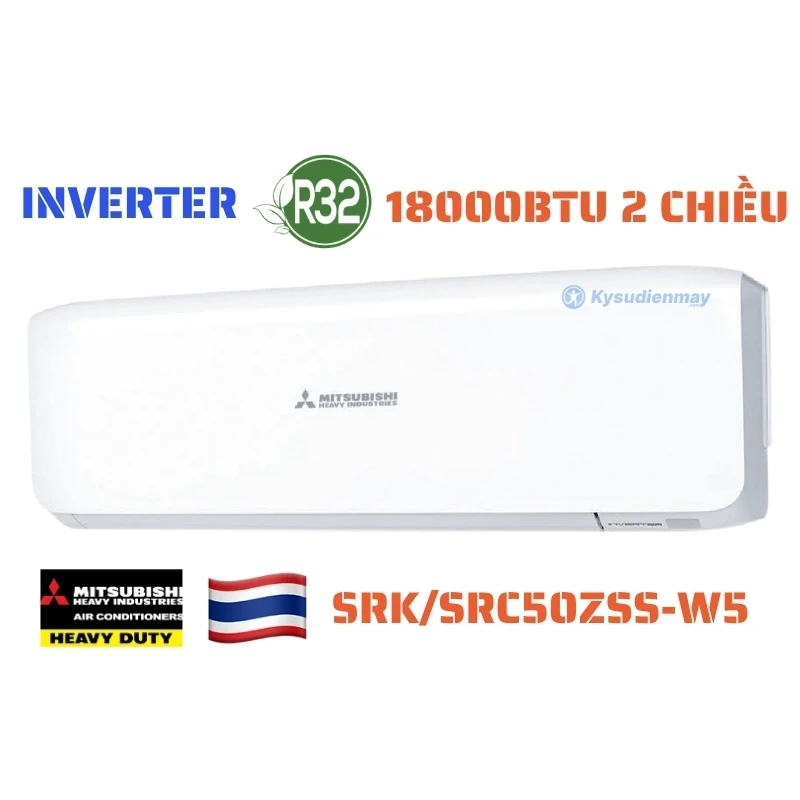 Điều Hòa Mitsubishi Heavy 18000BTU 2 Chiều Inverter SRK/SRC50ZSS-W5