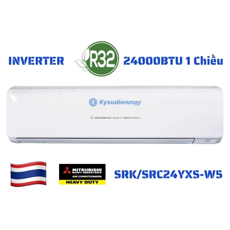 Điều Hòa Mitsubishi Heavy 24000BTU 1 Chiều Inverter SRK/SRC24YXS-W5