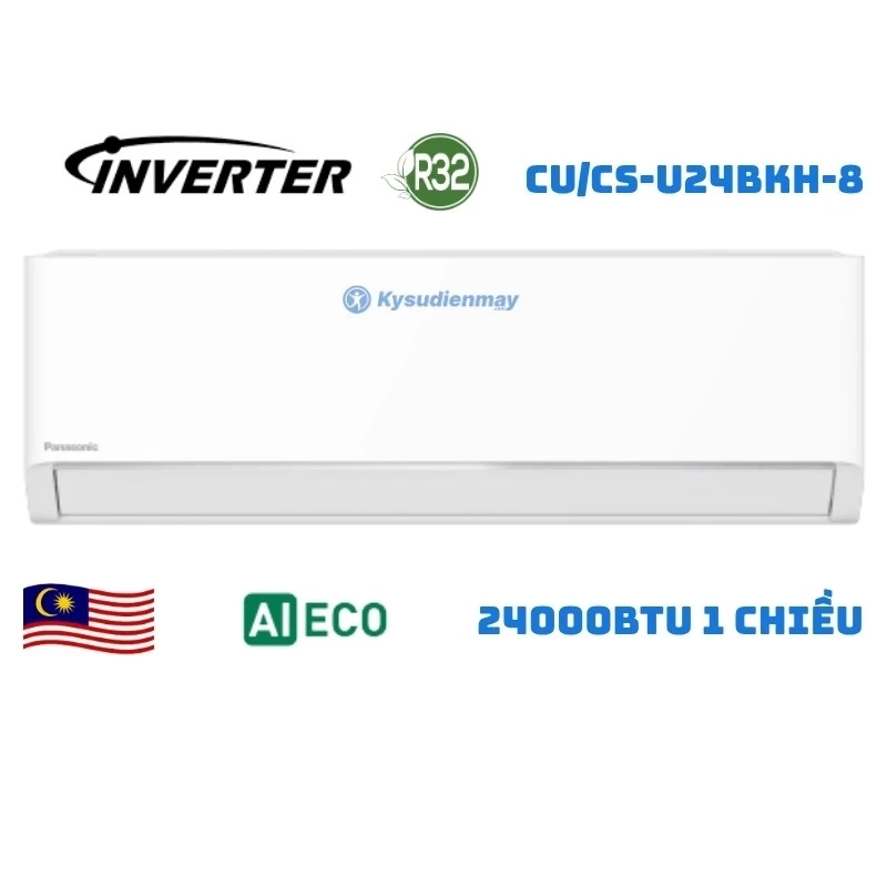 Điều Hoà Panasonic 24000BTU 1 Chiều Inverter Cao Cấp CU/CS-U24BKH-8