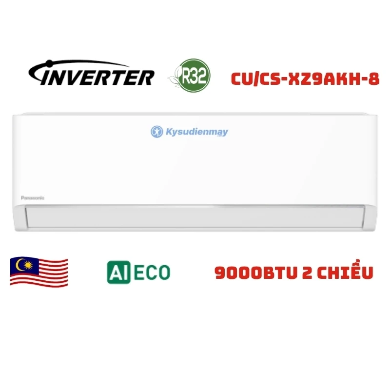 Điều Hoà Panasonic 9000BTU 2 Chiều Inverter Cao Cấp CU/CS-XZ9BKH-8