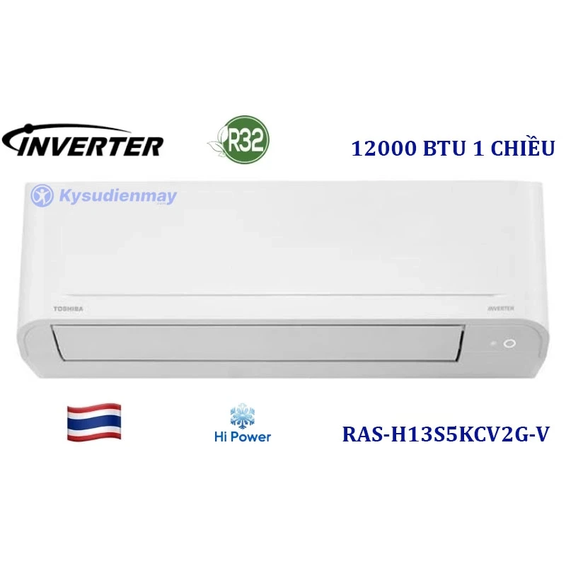 Điều Hoà Toshiba 12000BTU 1 Chiều Inverter RAS-H13S5KCV2G-V
