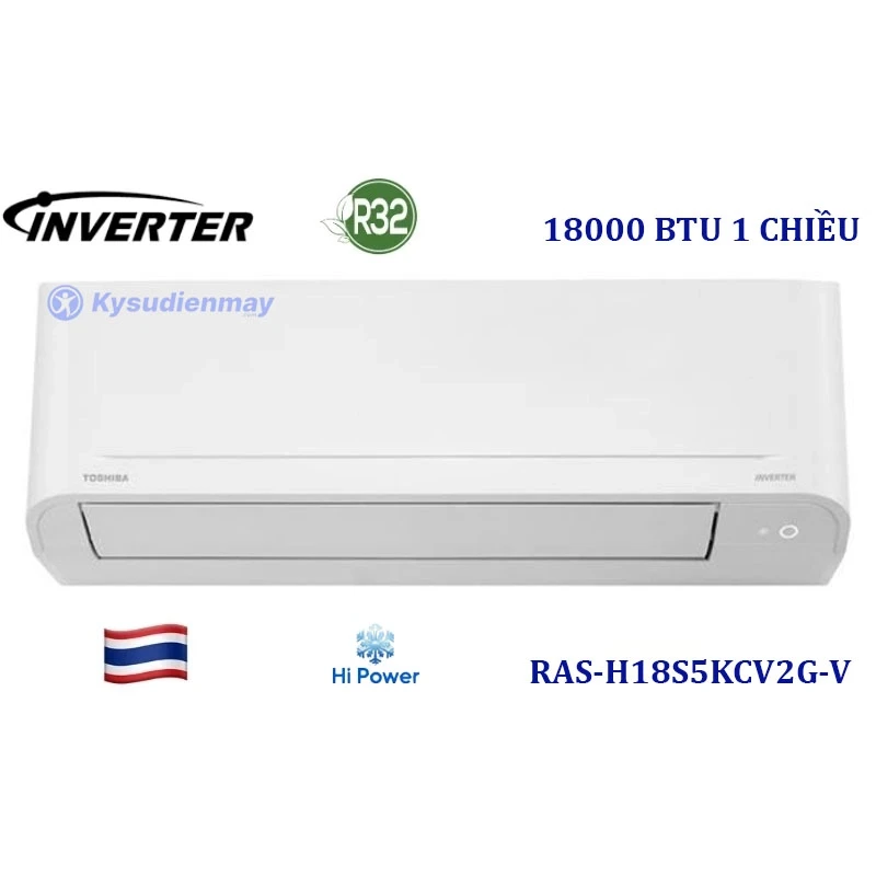 Điều Hoà Toshiba 18000BTU 1 Chiều Inverter RAS-H18S5KCV2G-V