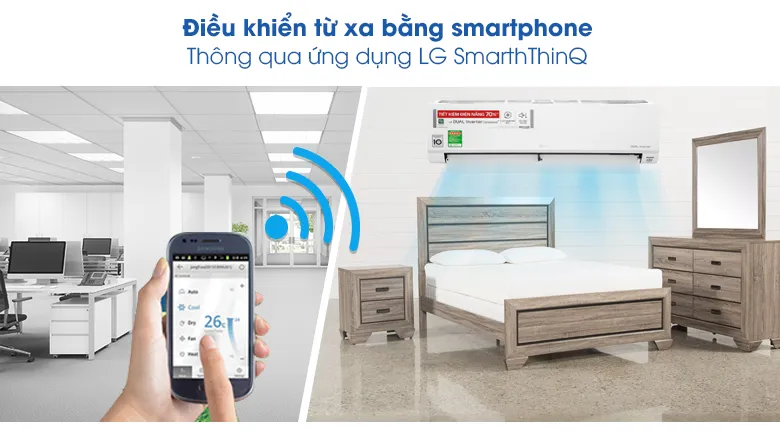 Điều khiển thông minh từ xa qua ứng dụng LG SmartThinQ