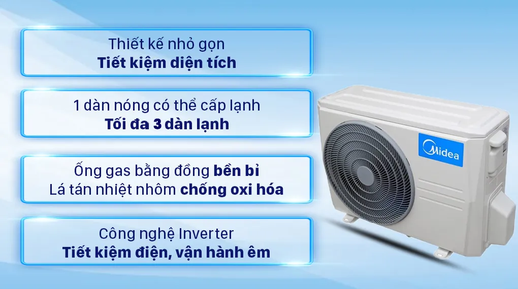 Độ bền vượt trội nhờ thiết kế dàn nóng tối ưu