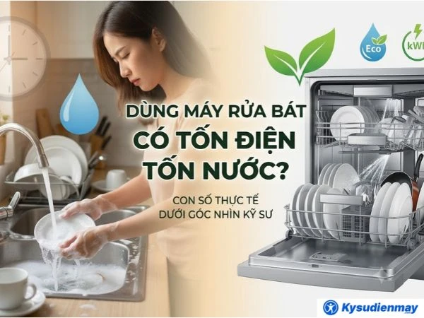 Dùng Máy Rửa Bát Có Tốn Điện, Tốn Nước Không? Con Số Thực Tế Dưới Góc Nhìn Kỹ Sư