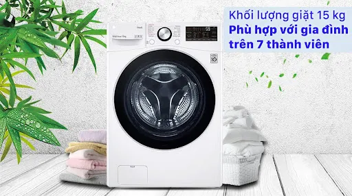 Dung tích giặt lớn 10kg – Phù hợp cho gia đình trên 5 - 7 thành viên