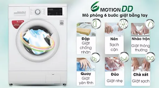 Giặt 6 Motion DD – Bảo vệ sợi vải tối ưu