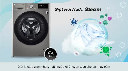 Giặt nước nóng Steam – Diệt khuẩn tối ưu, bảo vệ sức khỏe