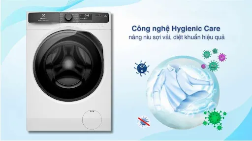 Giặt sạch hiệu quả với công nghệ hơi nước Hygienic Care