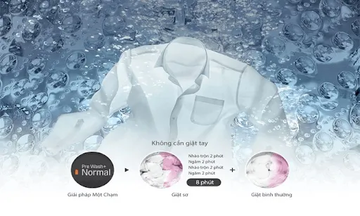 Giặt sơ tự động - Rảnh tay xử lý vết bẩn cứng đầu