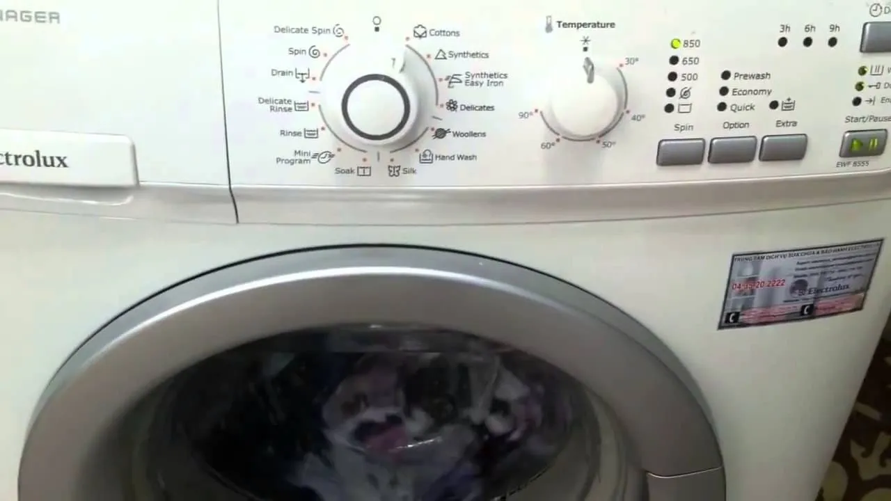 Hướng dẫn sử dụng máy giặt electrolux đời cũ