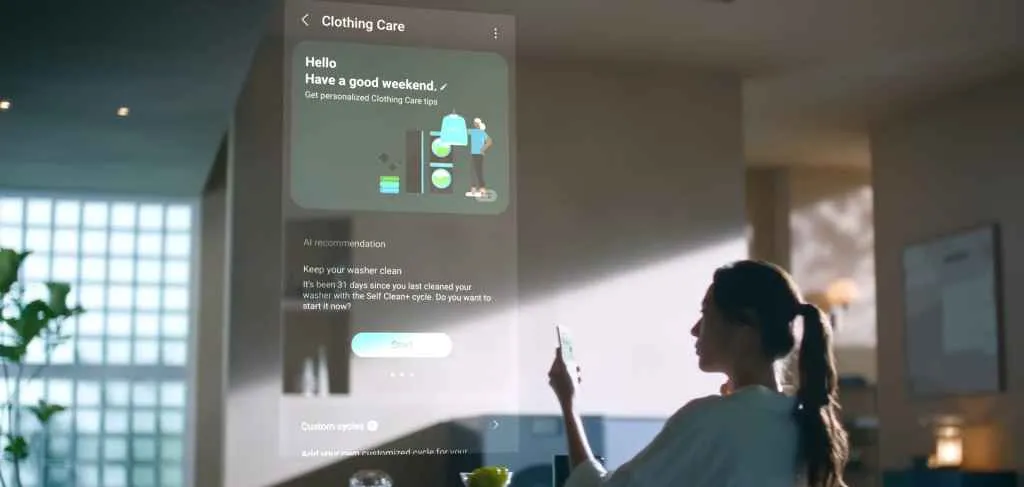 Kết nối SmartThings Clothing Care tiện lợi