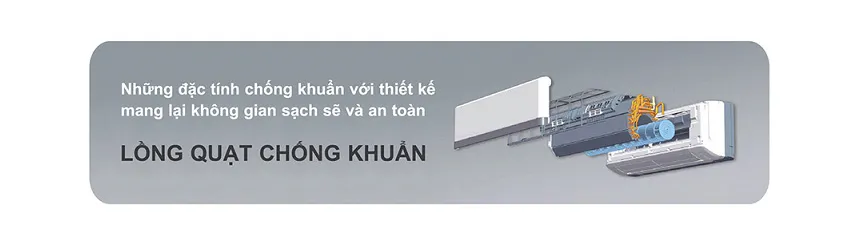 Không khí trong lành với lồng quạt kháng khuẩn