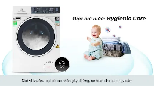 Loại bỏ vi khuẩn và dị ứng hiệu quả với hơi nước Hygienic Care