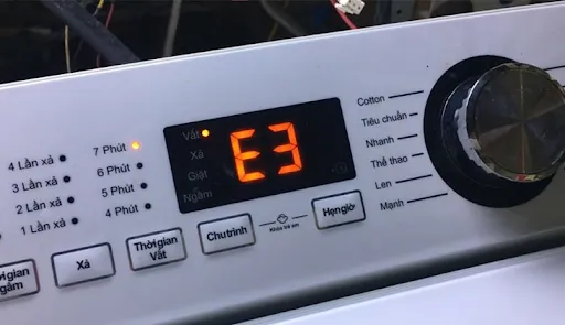 Lỗi e3 máy giặt LG