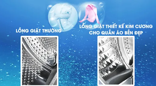 Lồng giặt kim cương – Bảo vệ vải tối ưu